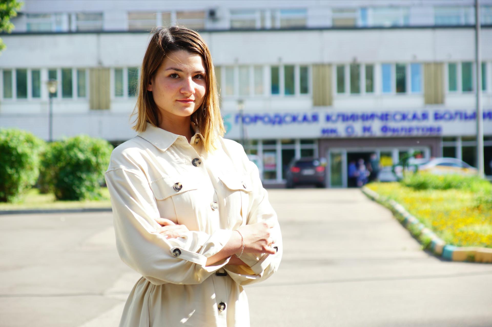 Сотрудница городской клинической больницы № 15 имени О. М. Филатова Катерина Коновалова