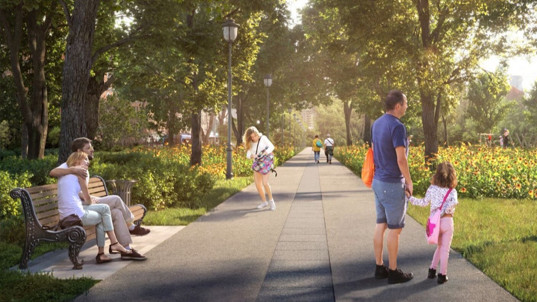 Москвичам рассказали, каким станет парк Декабрьского восстания после благоустройства