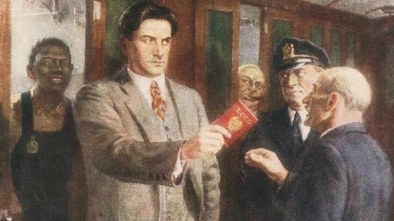 Малянтович окартинил буквально стихотворение Владимира Маяковского «Советский паспорт»