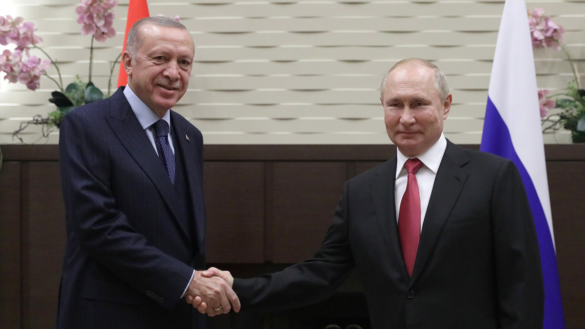 Путин поблагодарил Эрдогана за его посредничество в вопросе украинского зерна