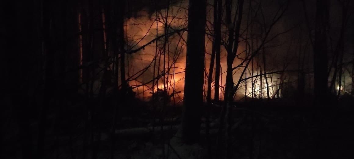 Появилось первое видео с места крушения Ан-12 в Иркутской области
