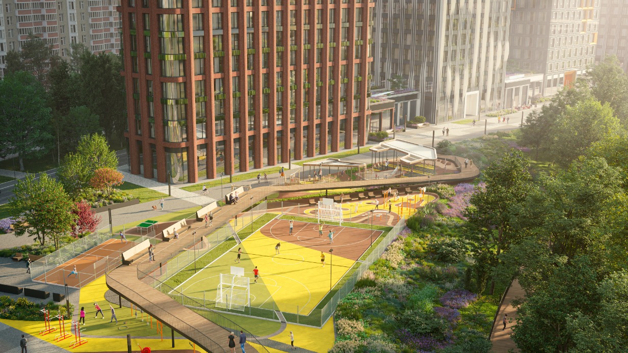 Cамый длинный дворовый мост и вертикальную досуговую площадку построят в Москве