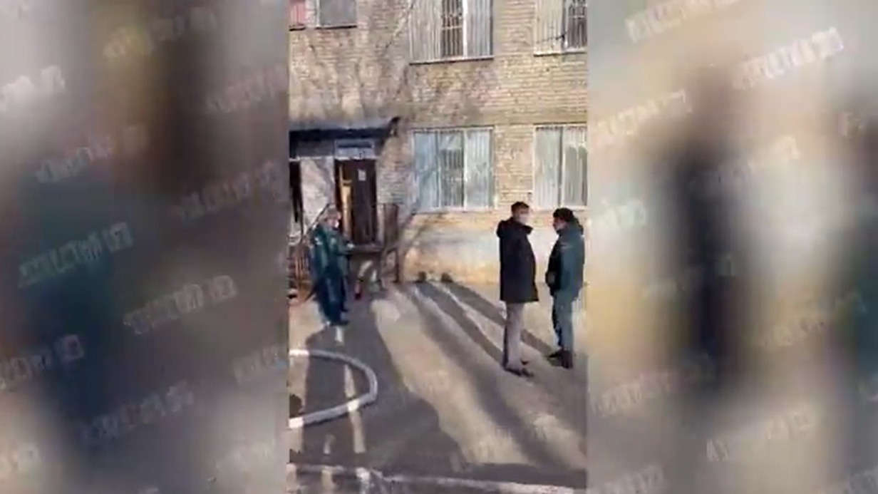 Первое видео с места пожара в реанимации в Астрахани появилось в Сети