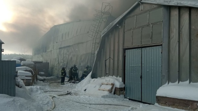 Пожар на складе в Подмосковье потушили