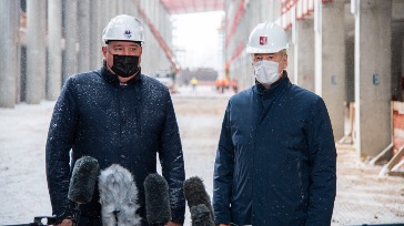 Собянин и Рогозин посетили площадку строительства Национального космического центра