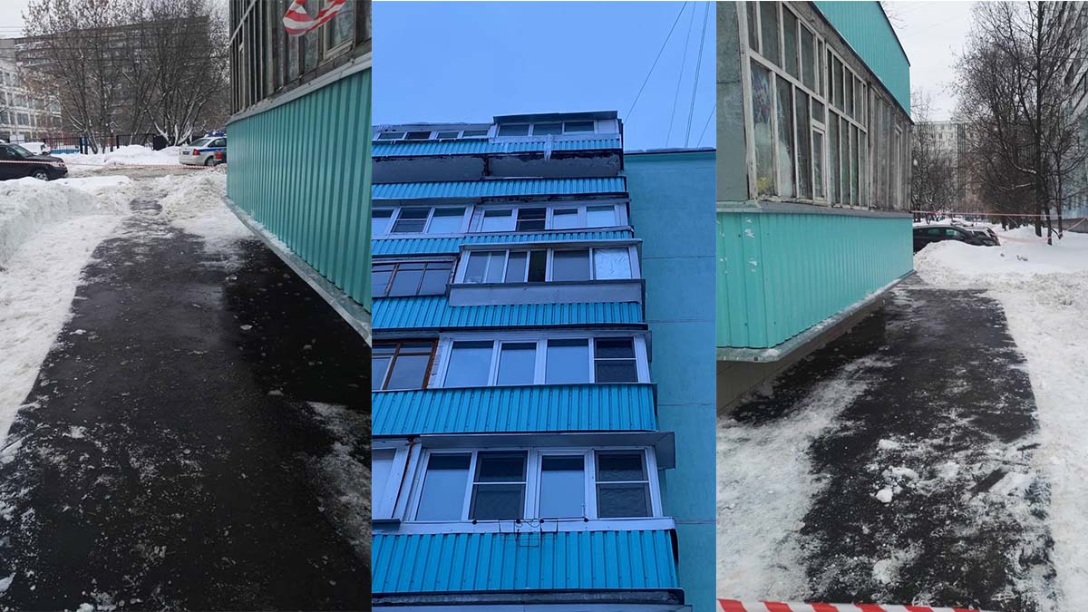 Пенсионер пострадал от падения наледи со здания на Дубнинской улице