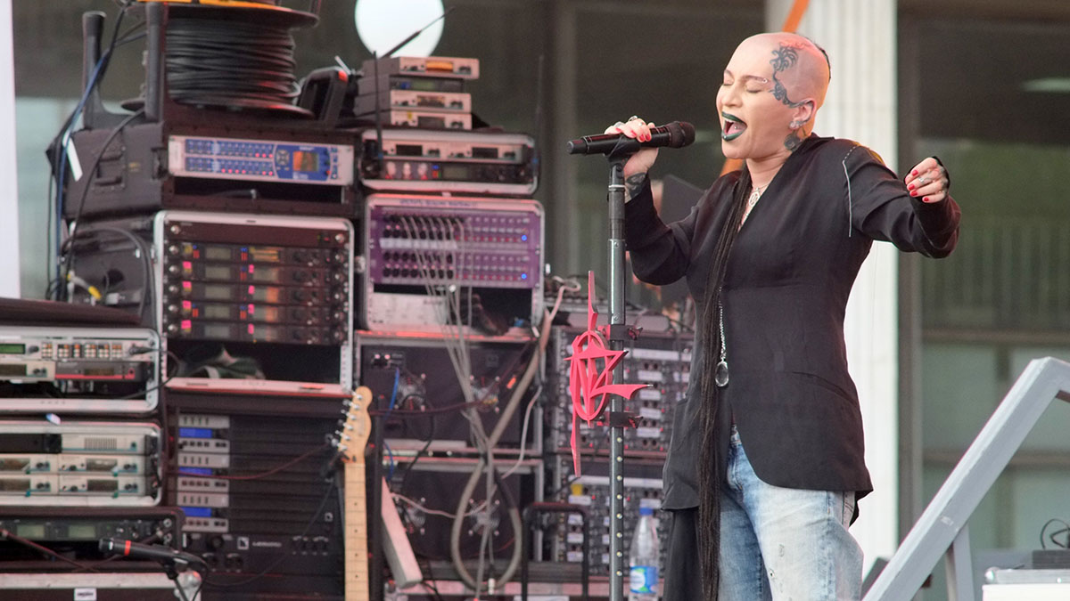 СМИ: Наргиз разъезжает по США с украинским флагом, исполняя песни на русском