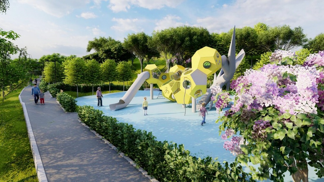 Проект благоустройства зеленой территории в микрорайоне 5а в районе Савелки ЗелАО