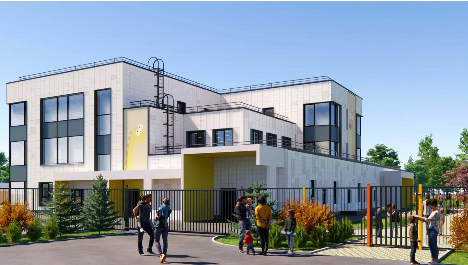 Детский сад с изображениями животных появится в районе Аэропорт