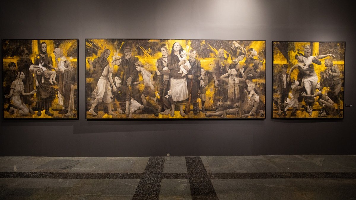 Музею Победы передали картину «Опаленные войной»