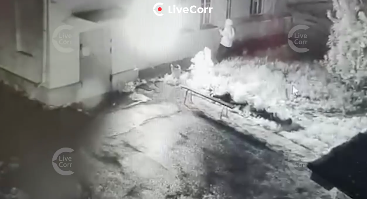 Появилось видео нападения на военкомат в Щелкове