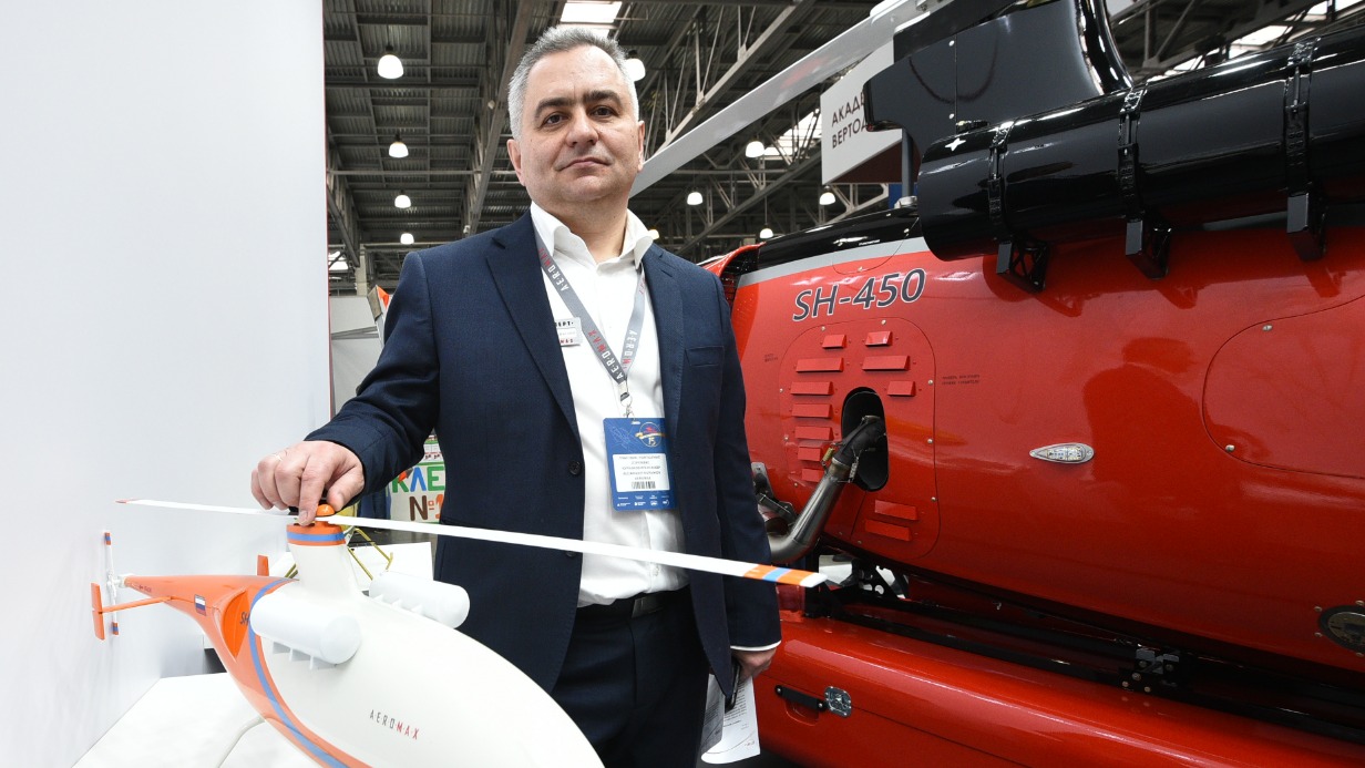 Советник гендиректора компании — производителя гражданских беспилотных авиационных систем Александр Курников на выставке вертолетной промышленности