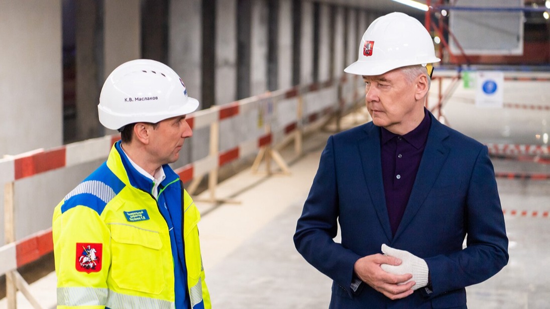 Собянин осмотрел строящуюся станцию «Текстильщики» БКЛ