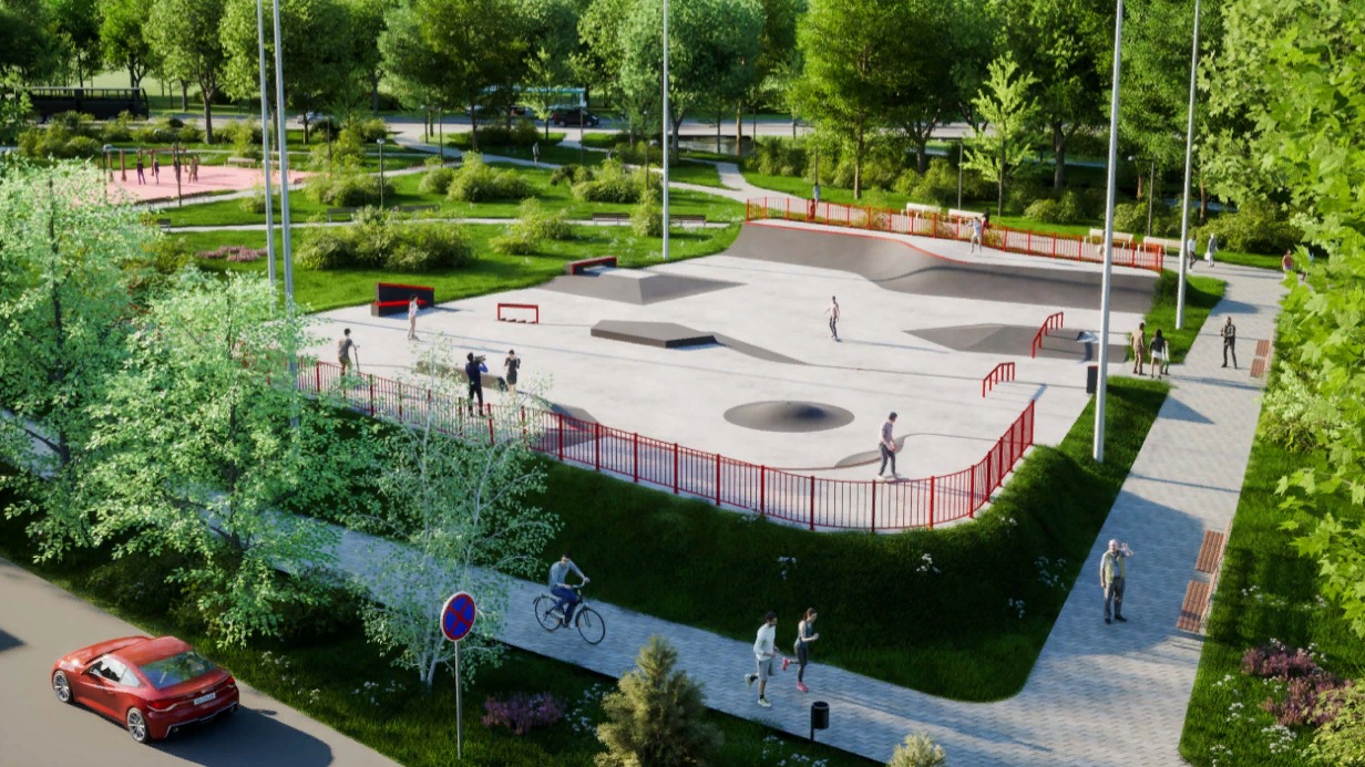 Столичные службы начали обустройство спортивной зоны вдоль Извилистого проезда