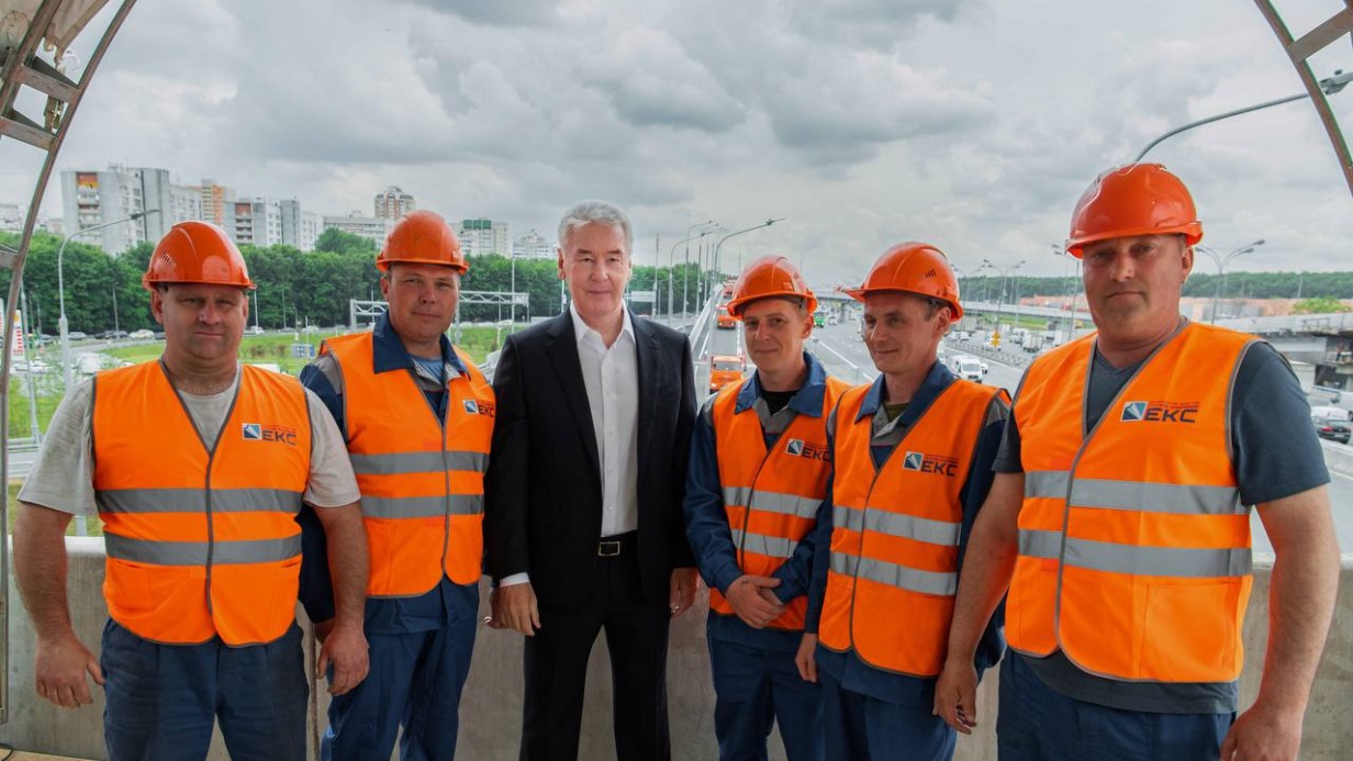 Собянин открыл первую очередь развязки на пересечении МКАД с Осташковским шоссе