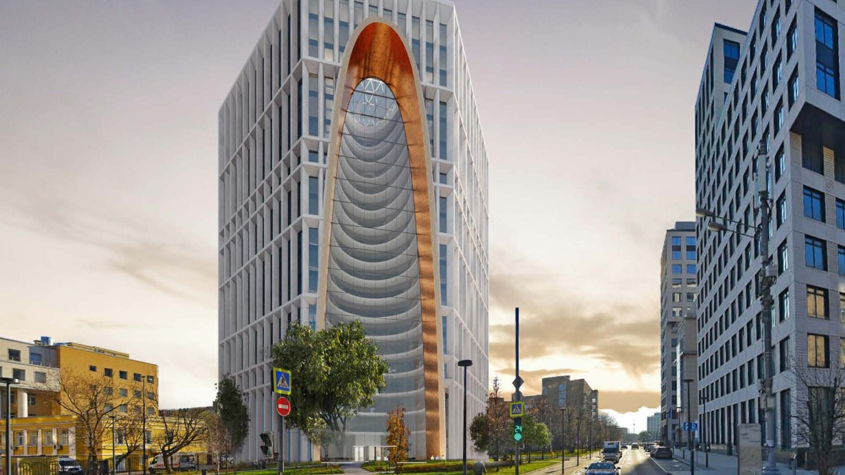 Деловой комплекс с золотой аркой построят на западе Москвы