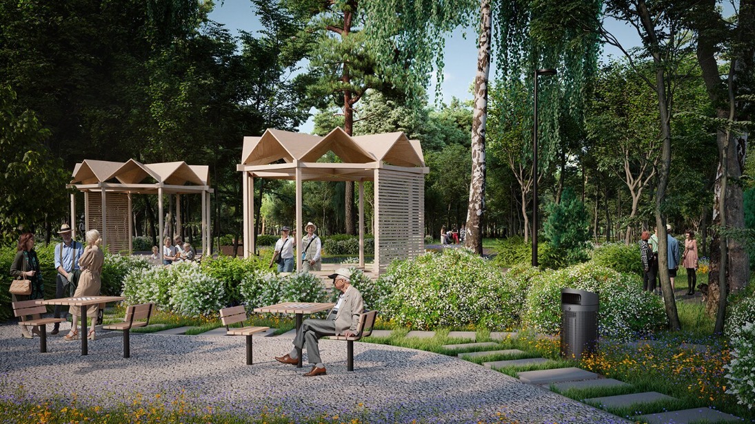 Беседки в историческом стиле вернули в Щукинский парк на северо-западе Москвы