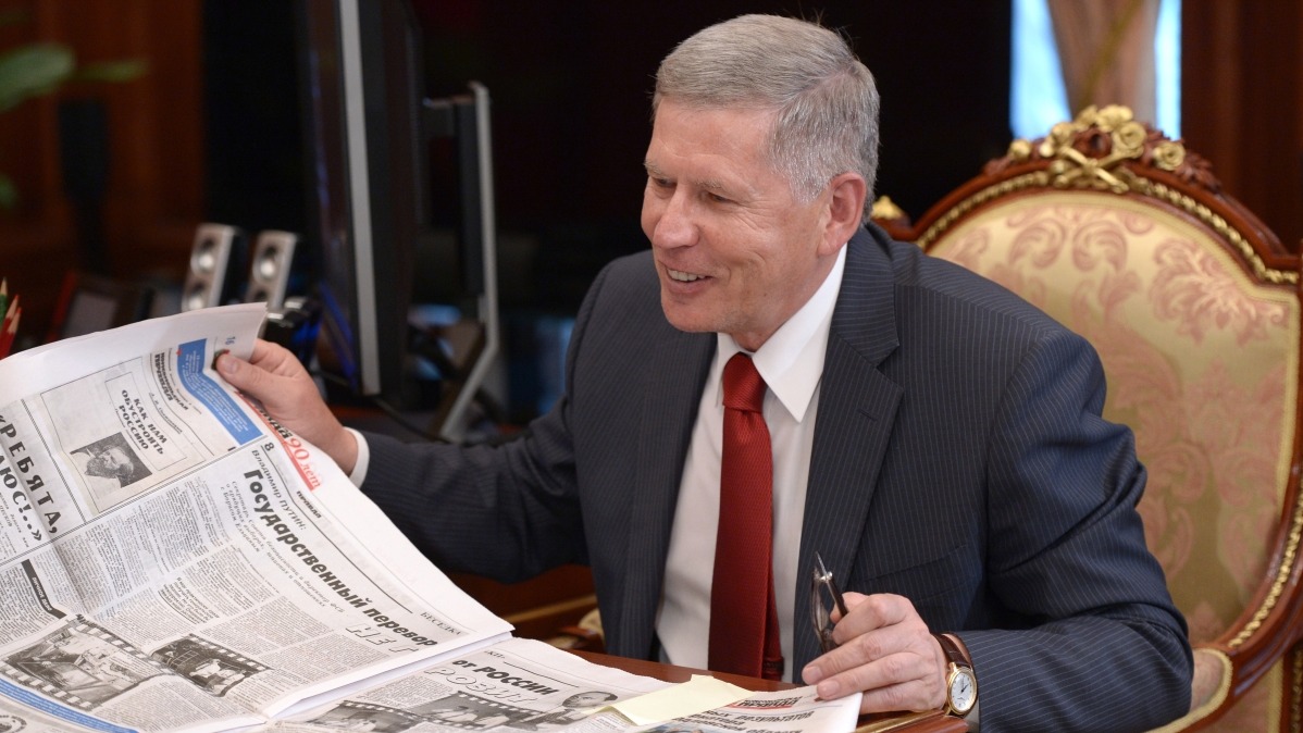 Главный редактор газеты «Комсомольская правда» Владимир Сунгоркин во время встречи с президентом РФ Владимиром Путины в Кремле