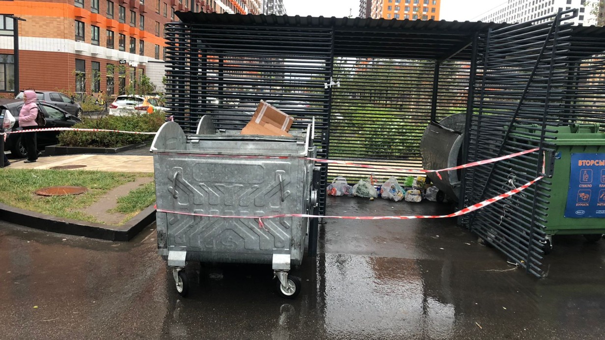 Появилось видео с места нахождения тела новорожденного ребенка на юго-востоке столицы