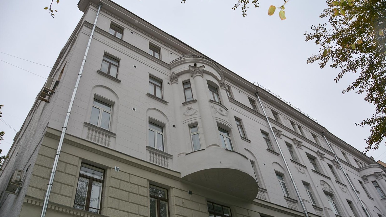 Капремонт доходного дома Ольги Гартман в Гагаринском переулке завершился 