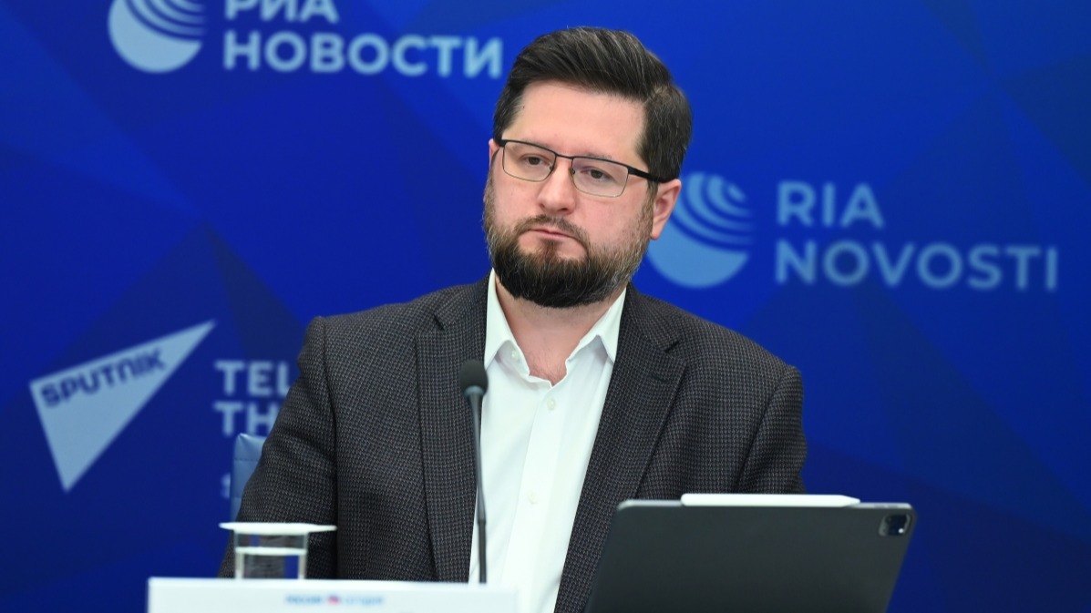 Заместитель руководителя Департамента образования и науки города Москвы Александр Тверской на онлайн-конференции, посвященной проведению XVI Всероссийского фестиваля науки NAUKA 0+, в Международном мультимедийном пресс-центре МИА «Россия сегодня» в Москве 