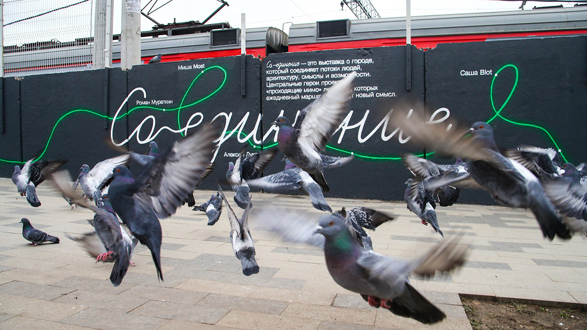 Выставка граффити «Со-единение» стартовала возле Курского вокзала