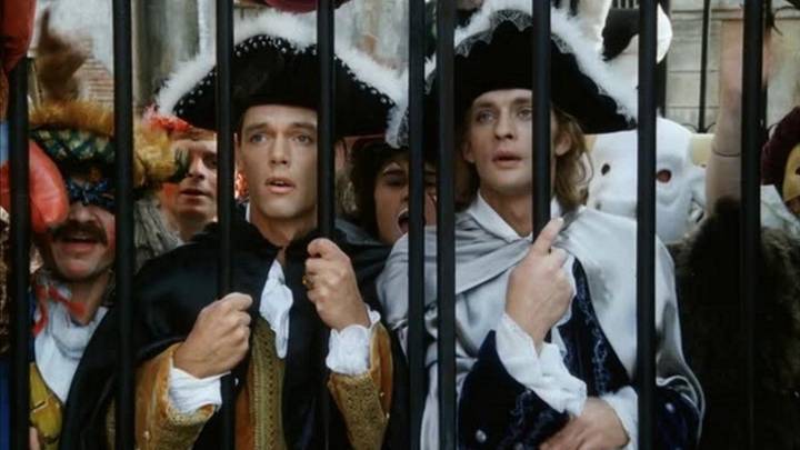 Михаил Мамаев и Александр Домогаров в фильме «Гардемарины III», 1992 год