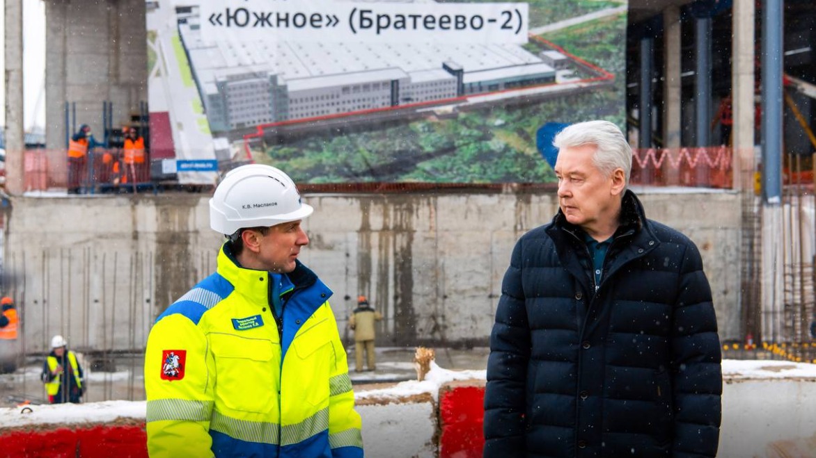 Сергей Собянин рассказал о ходе строительства электродепо «Южное» в Братееве 