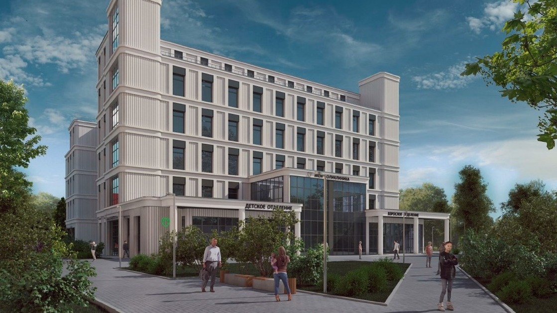 Рафик Загрутдинов: Новое здание детско-взрослой поликлиники в районе Бирюлево Восточное готово на 70 процентов
