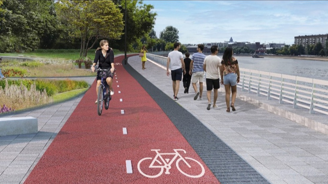 После реконструкции Крутицкая набережная станет новым местом для прогулок и отдыха