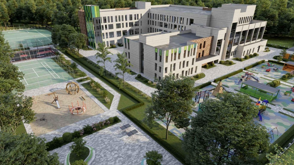 Завершается устройство фасадов школы в поселении Щаповском