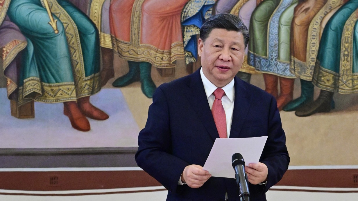 Си Цзиньпин на торжественном приеме в Грановитой палате Московского Кремля