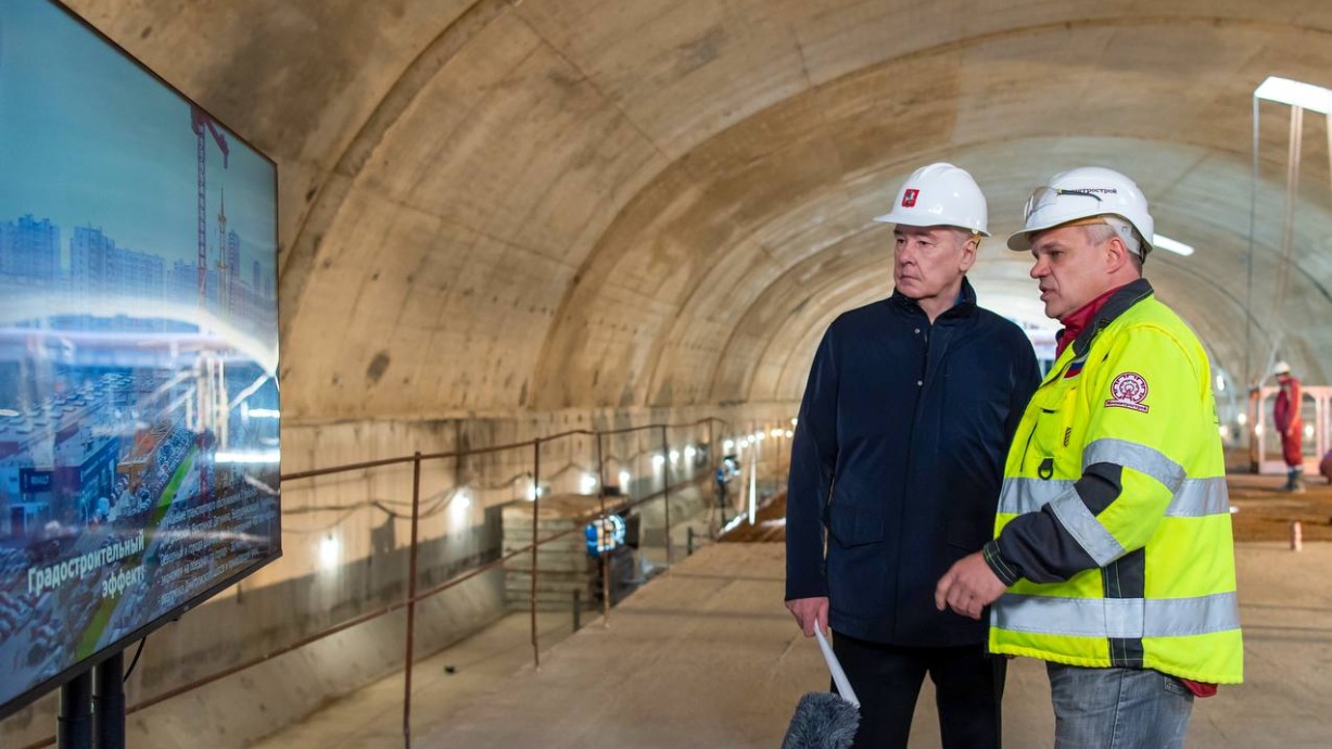 Собянин: Строительство метро от «Селигерской» до «Физтеха» вышло на финишную прямую