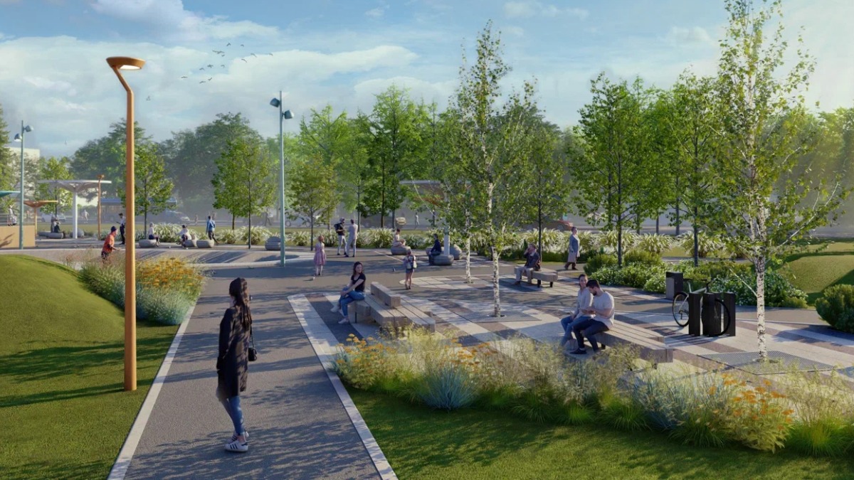 Пешеходное пространство и скейт-парк появятся возле станции метро «Физтех» 