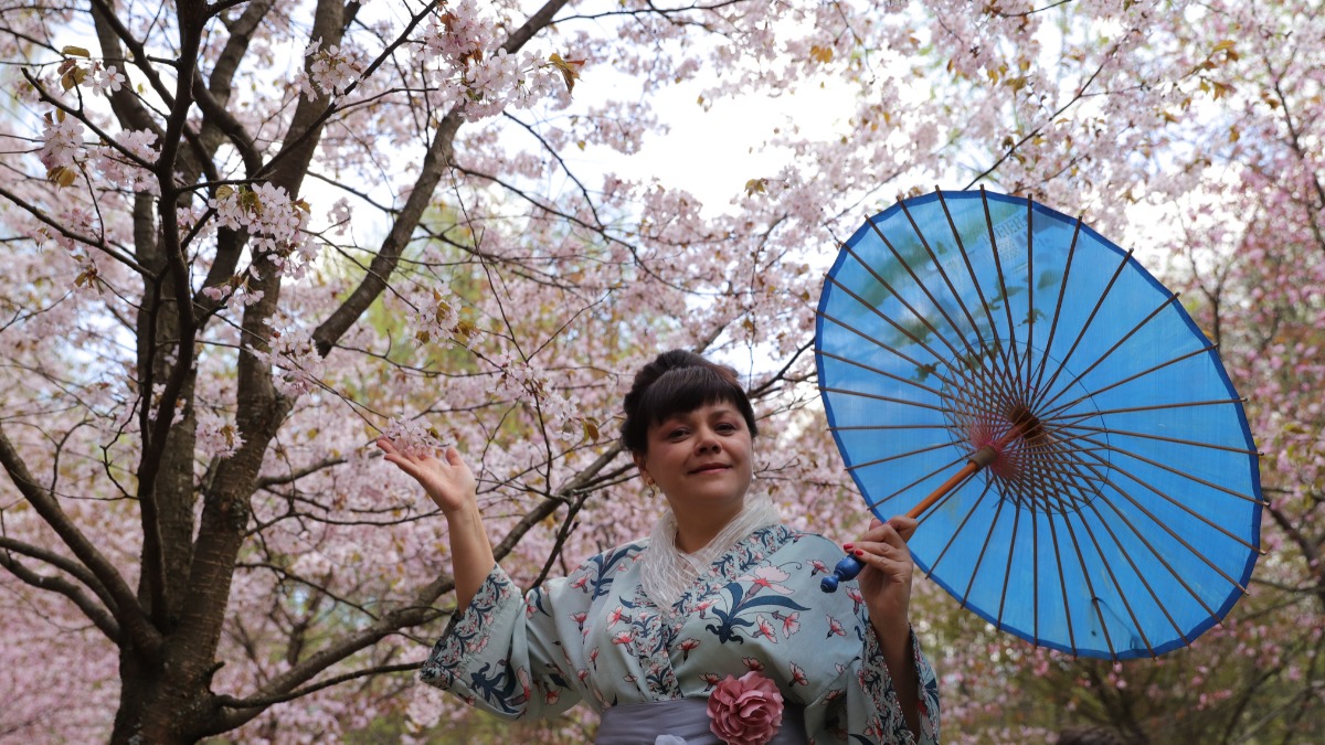 Москвичка Галина Волкова в Бирюлевском дендропарке