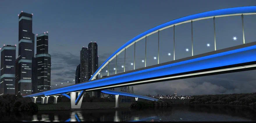 Владислав Овчинский: На мосту Северного дублера Кутузовского проспекта установили архитектурно-художественную подсветку