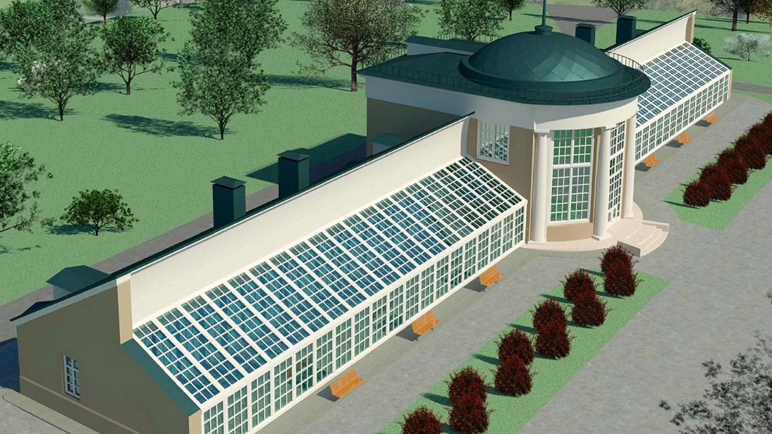 Реставрацию оранжереи в парке «Покровское-Стрешнево» выполнили наполовину