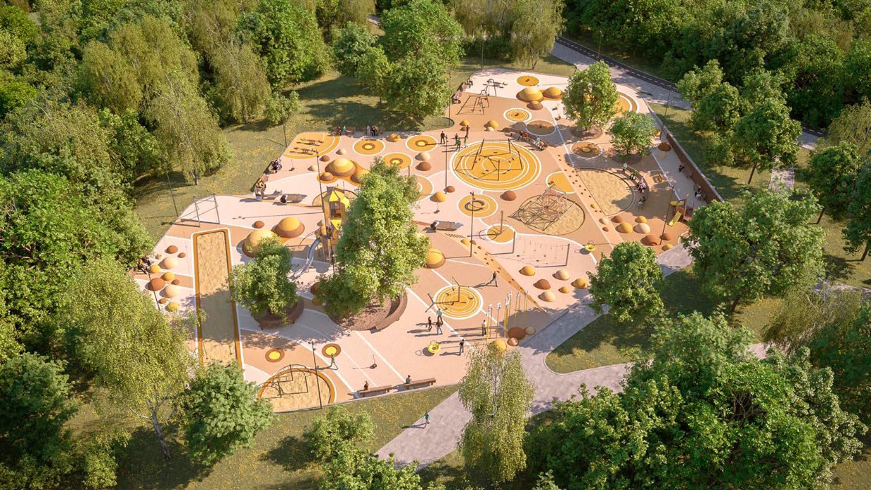 Новые спортивные площадки появятся в поймах рек Шмелевка и Кузнецовка