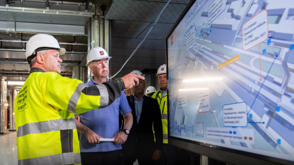 Собянин: Завершается отделка на станции «Лианозово» нового участка салатовой ветки метро