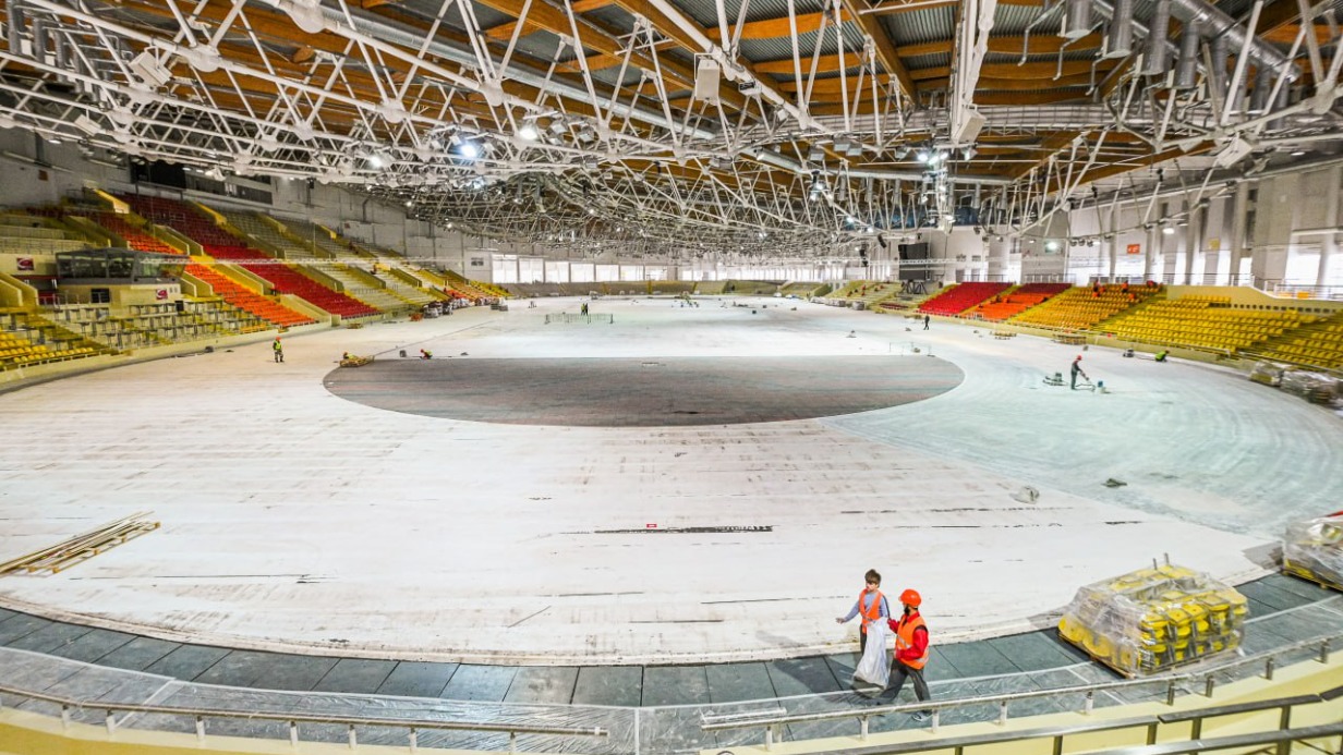 Восстановительный ремонт в ледовом дворце «Крылатское» в ЗАО планируется завершить в сентябре