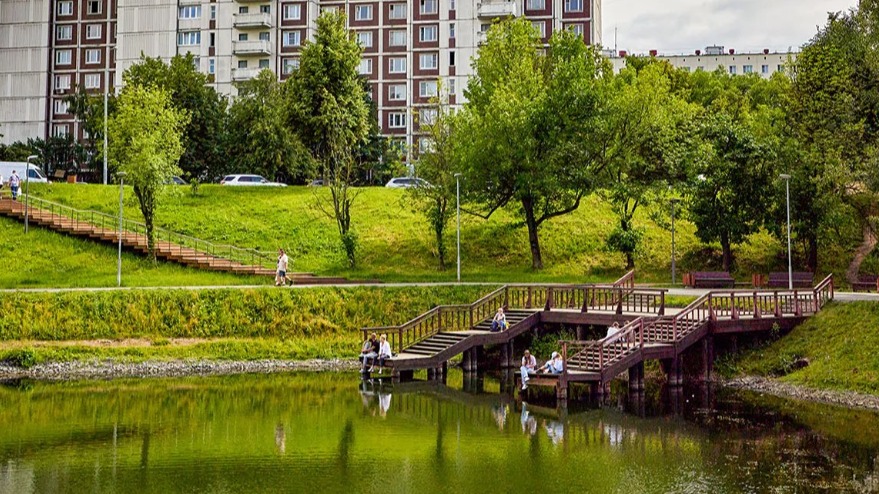 Собянин рассказал об итогах благоустройства Кировоградских прудов в Чертанове