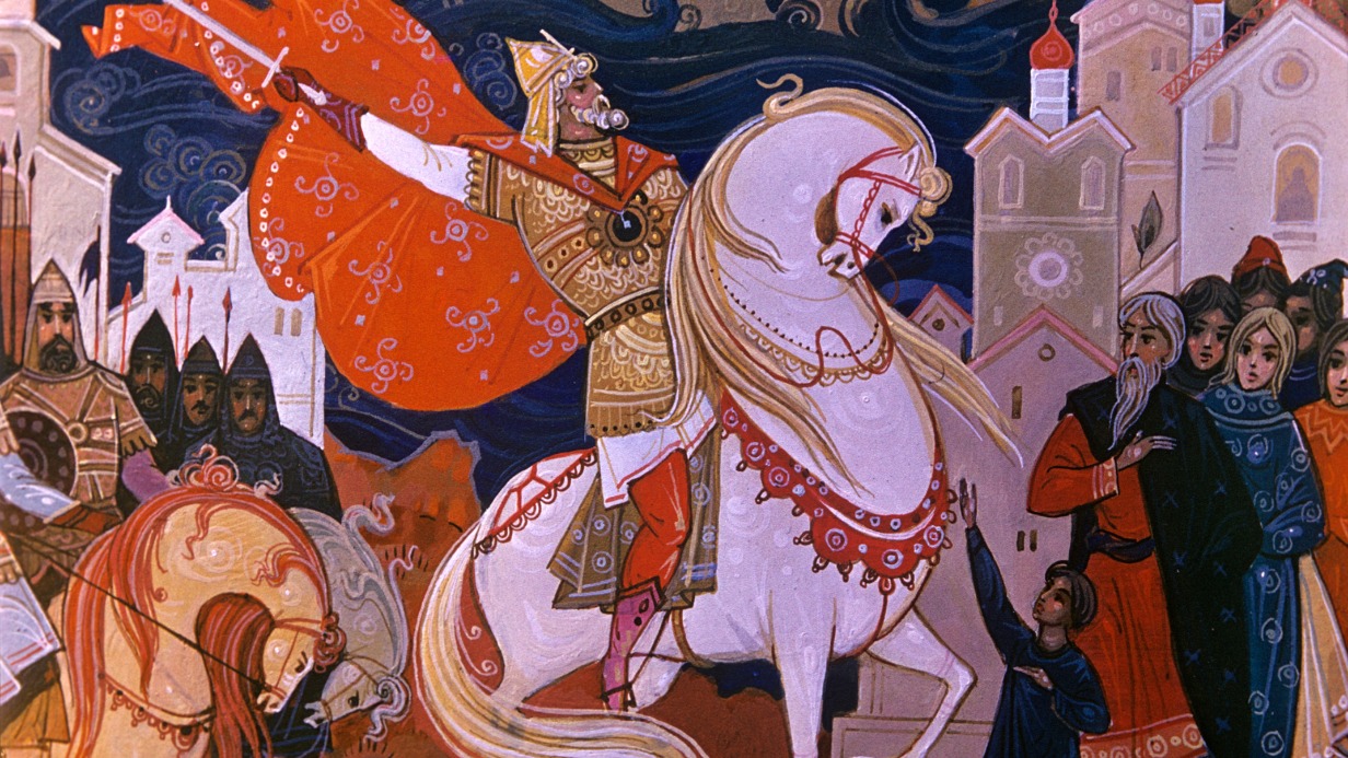 Дмитрий Донской перед Куликовской битвой. Фрагмент миниатюры «В поход» заслуженного художника России Петра Митяшина