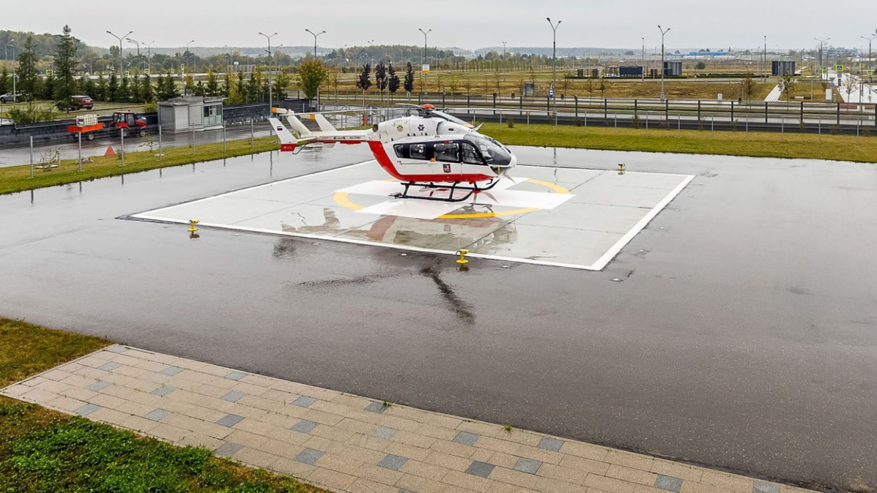 Санитарный вертолет начал круглосуточное дежурство в ММКЦ «Коммунарка»