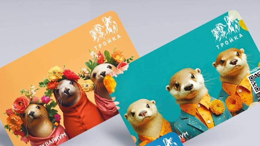 Тематические карты «Тройка» с капибарами и выдрами выпустили в Москве