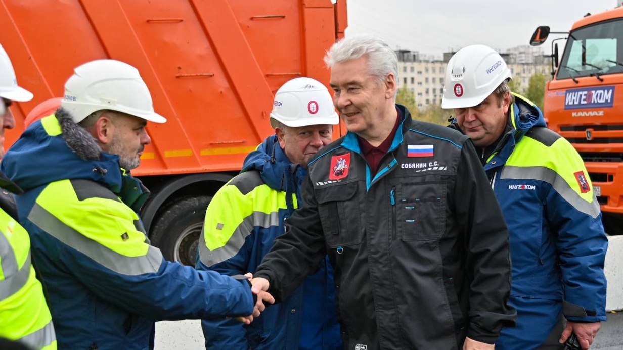 Собянин открыл развязку на пересечении дублера Люблинской улицы с МСД