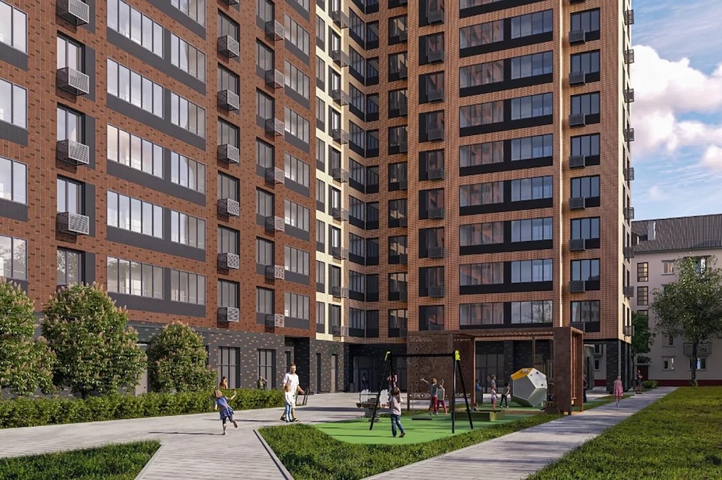 Новостройку с градиентными фасадами начали строить по реновации в Хорошево-Мневниках