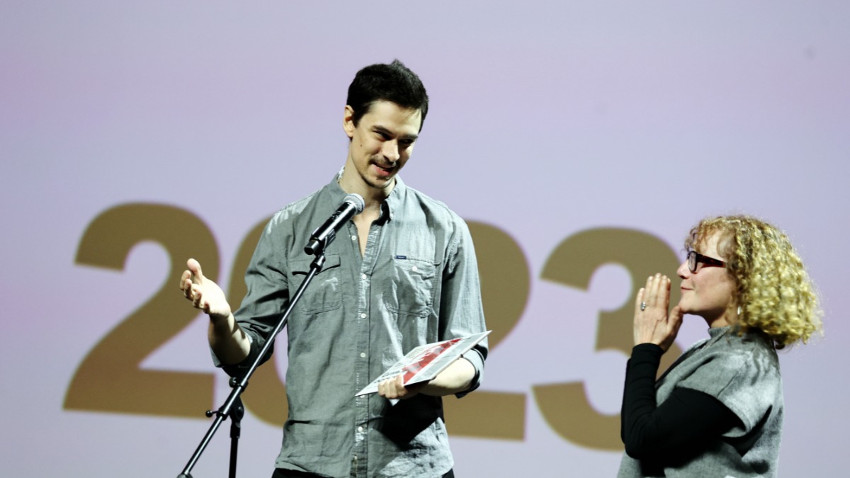 Сопродюсер ленты «Семь дней осени» Руслан Беляев и номинатор фильма, режиссер Ирина Васильева