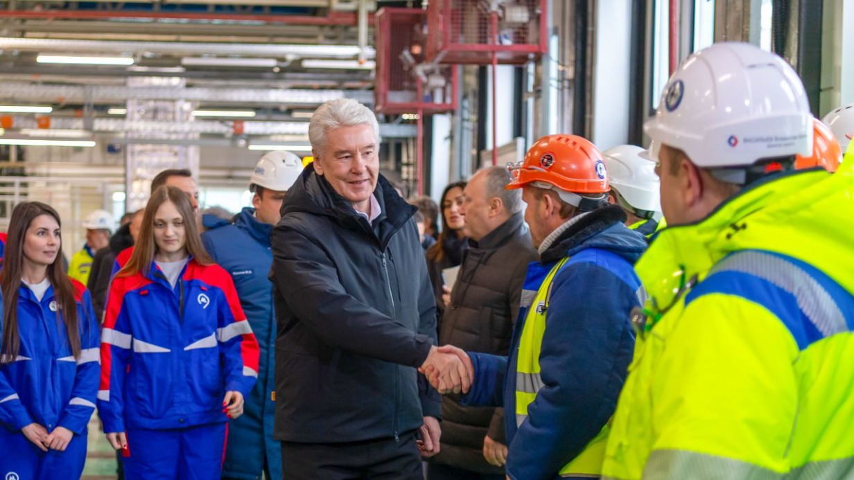 Собянин открыл электродепо «Аминьевское» Большой кольцевой линии метро