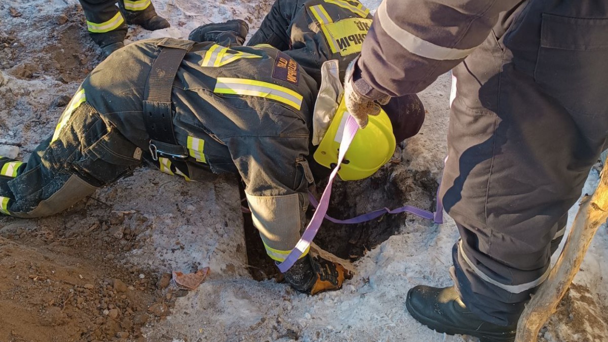 Спасатели вызволили собаку, застрявшую под бетонной плитой на востоке столицы