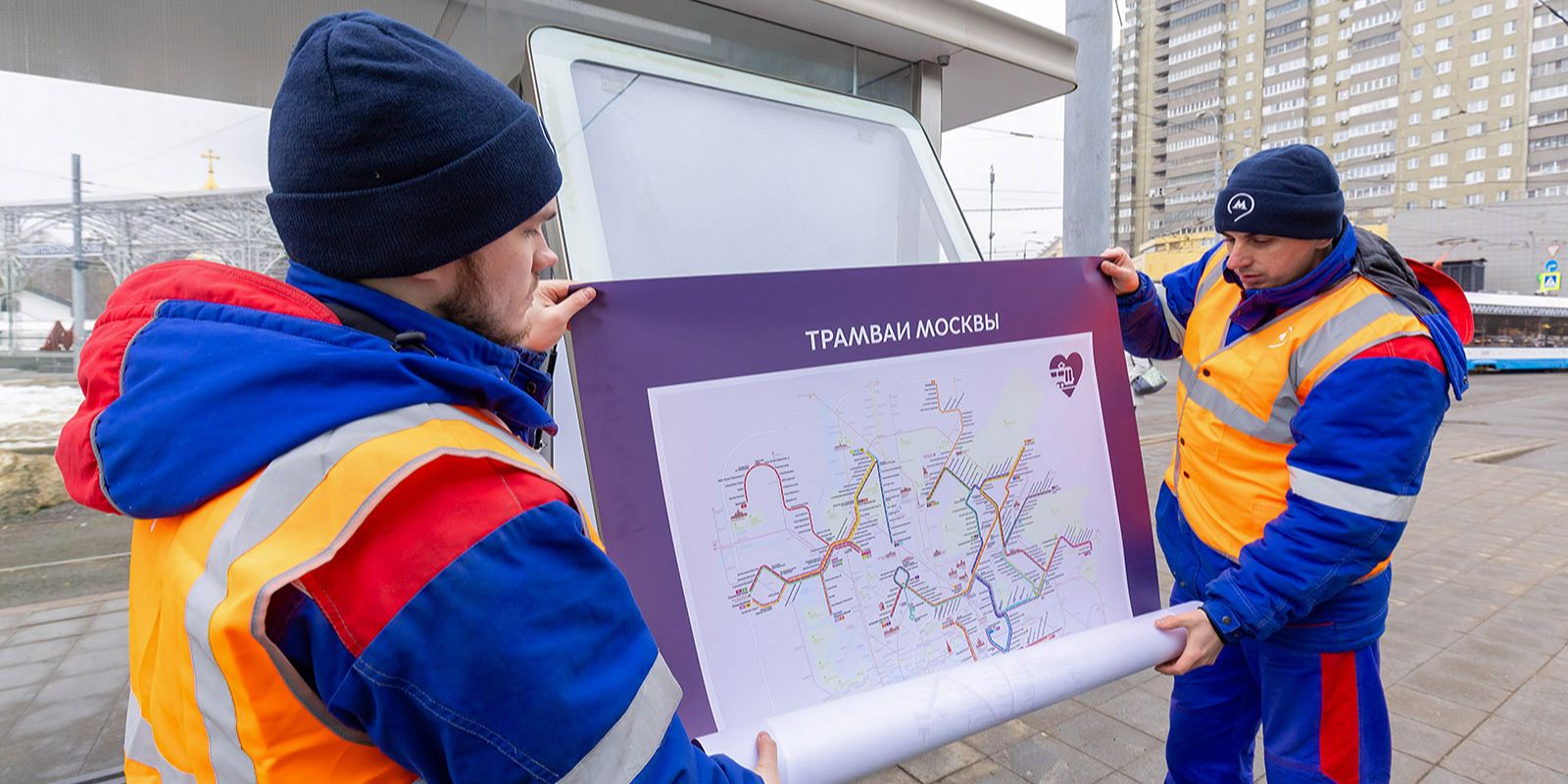 Схемы столичной трамвайной сети начали размещать на остановках